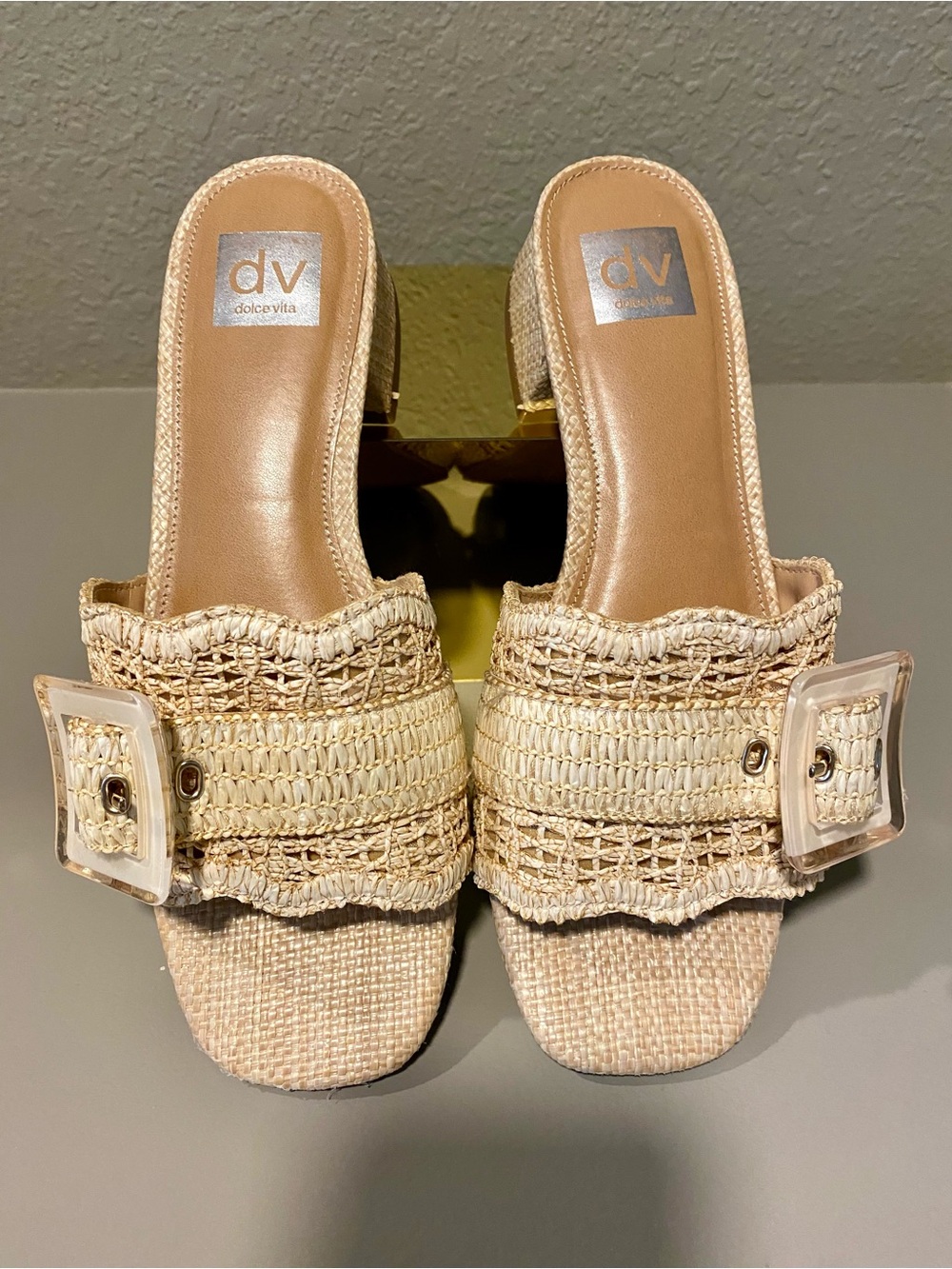 Dolce Vita Raffia Norrah Slides-size 9 - Picture 2 of 5
